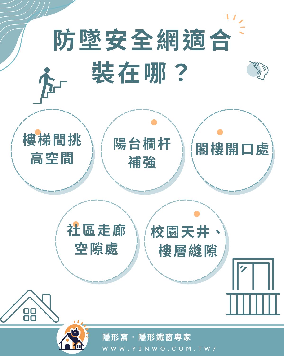 防墜安全網適合裝在哪?這5個環境也很適用!